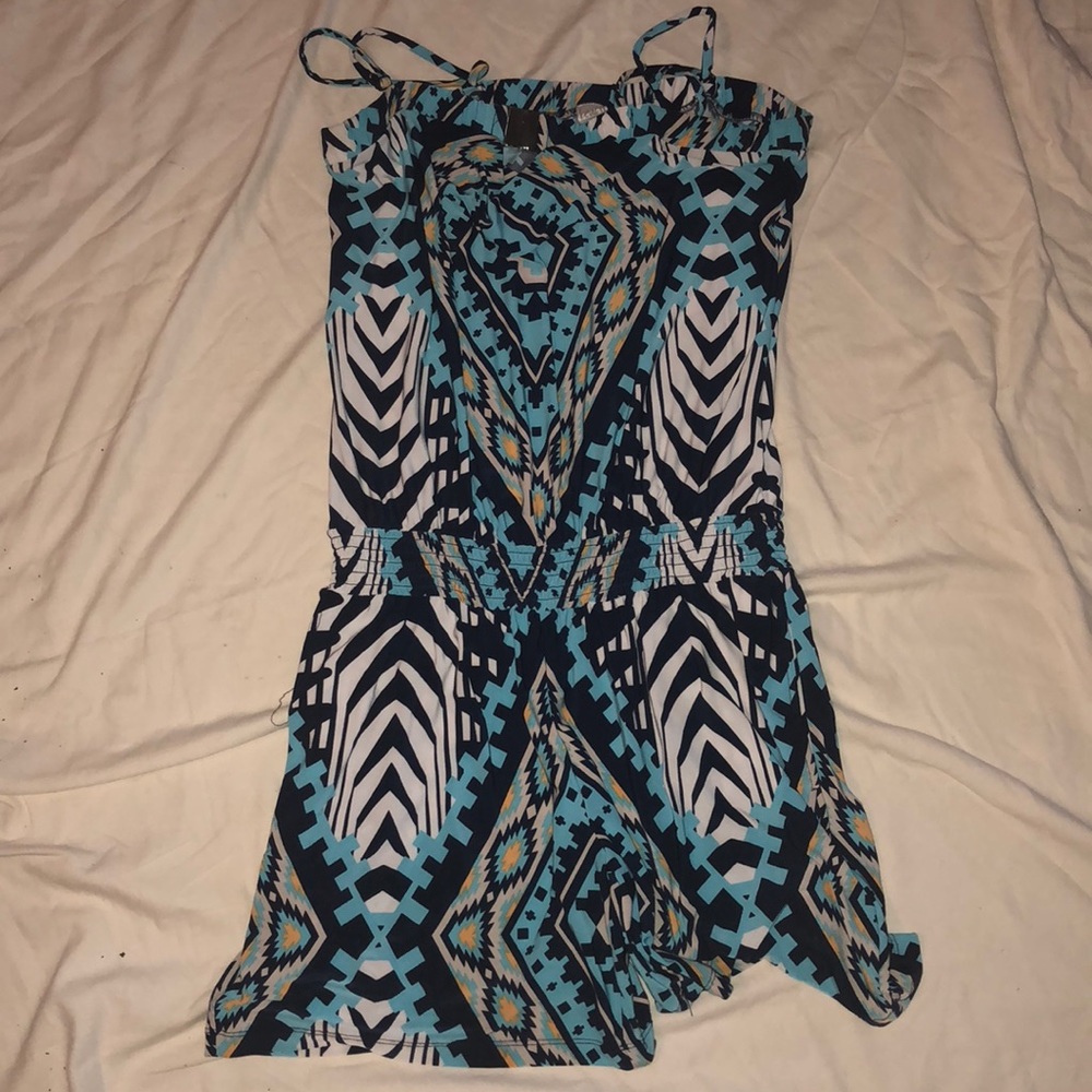 Printed Romper with pockets